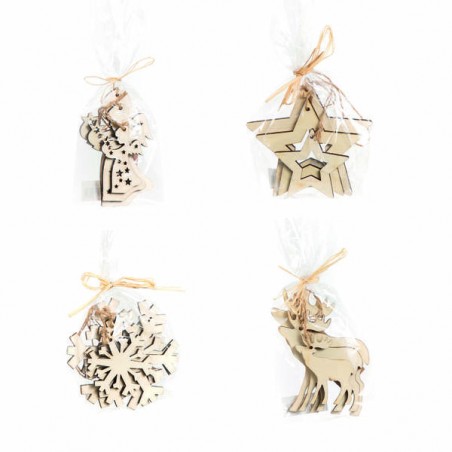 APPENDINI IN LEGNO 4assortimenti 12cm 1pz