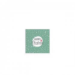 TOVAGLIOLI 25x25cm CHRISTMAS SNOWFLAKES GREEN 20pz