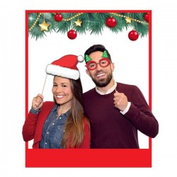 PHOTO BOOTH BUON NATALE 20cm 8pz