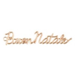 DECORO BUON NATALE ORO 6,5cm 6pz