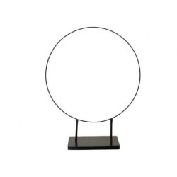 CERCHIO METALLO C/BASE ø38x48,5cm NERO