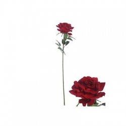 ROSA IN VELLUTO SU STELO 76cm ROSSA