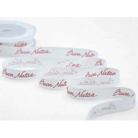 NASTRO POLICOTONE STAMPA SERIGRAFICA mm15x10mt BUON NATALE COL.31