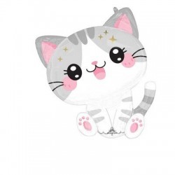 PALLONE MYLAR SUPER SHAPE 66x69cm KITTY