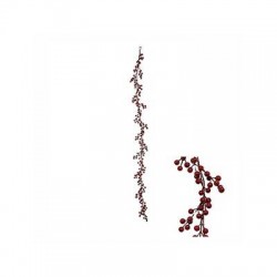 RAMO GHIRLANDA C/BACCHE ROSSE 150cm