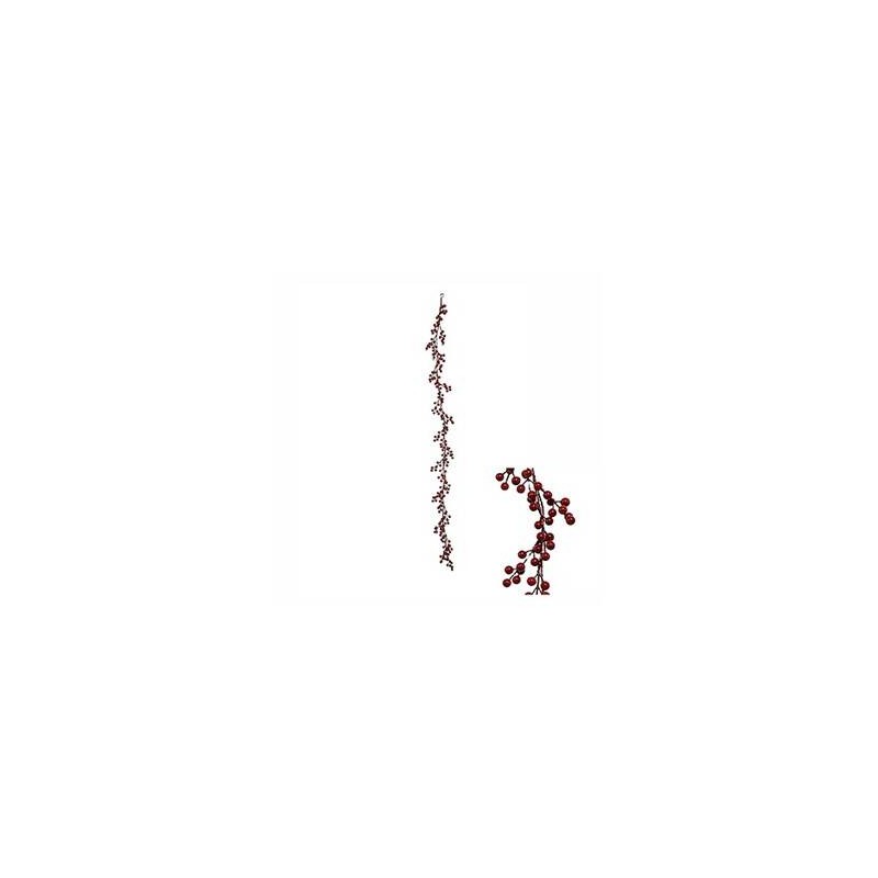 RAMO GHIRLANDA C/BACCHE ROSSE 150cm
