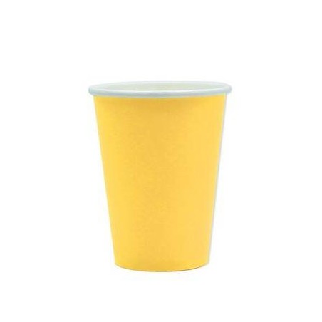 BICCHIERI 200cc ECOLOR BIODEGRADABILI GIALLO 25pz