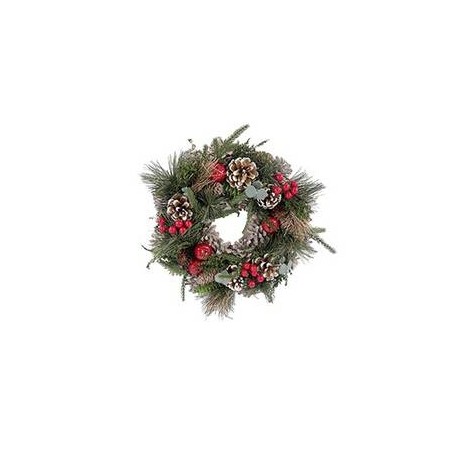 CORONA C/PIGNE E MELE ROSSE ø30cm