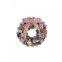 CORONA SBIANCATA CON DECORI CANDY ø35cm