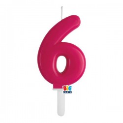 CANDELINA NUMERO 6 TINY PLUMP CHERRY 7cm