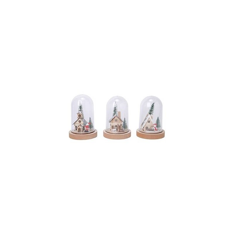 DECO GLOBE XMAS C/LED 17cm
