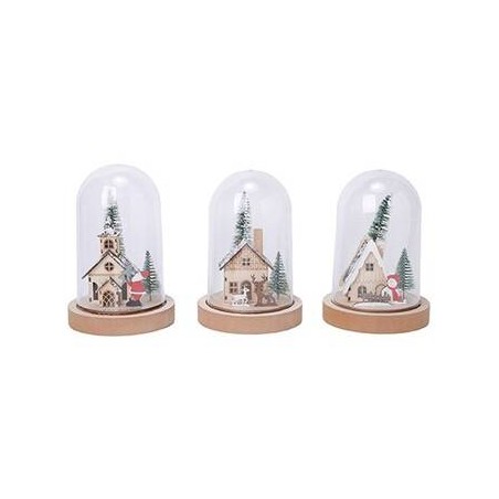 DECO GLOBE XMAS C/LED 17cm