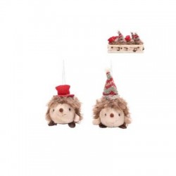 PELUCHE RICCIO C/APPENDINO 11/16cm NATALIZIO 1pz
