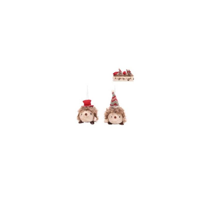 PELUCHE RICCIO C/APPENDINO 11/16cm NATALIZIO 1pz