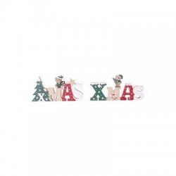 SCRITTA IN LEGNO XMAS 25cm 2ASS.TE 1pz