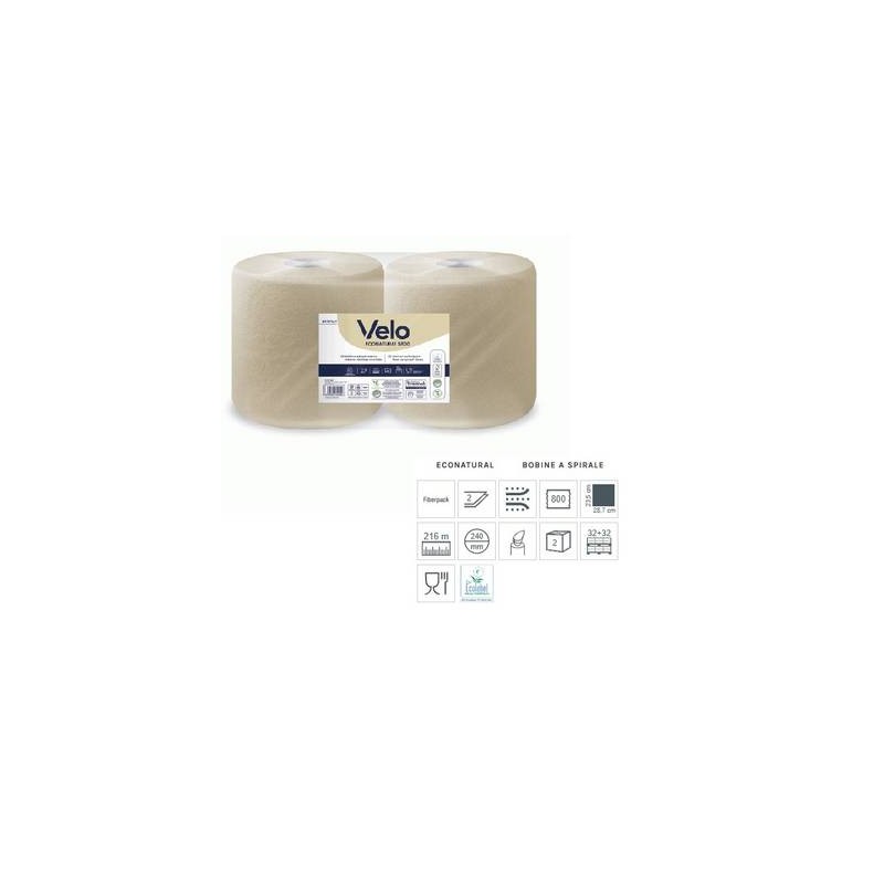 BOBINE 2VELI ECONATURAL S800 800str 216mt 2rotoli VELO