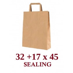 BORSA CARTA AVANA SEALING PIATTINA 32+17x45cm CARTONE da 250pz