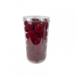 PALLINE VELLUTATE MISURE MISTE 50pz BORDEAUX