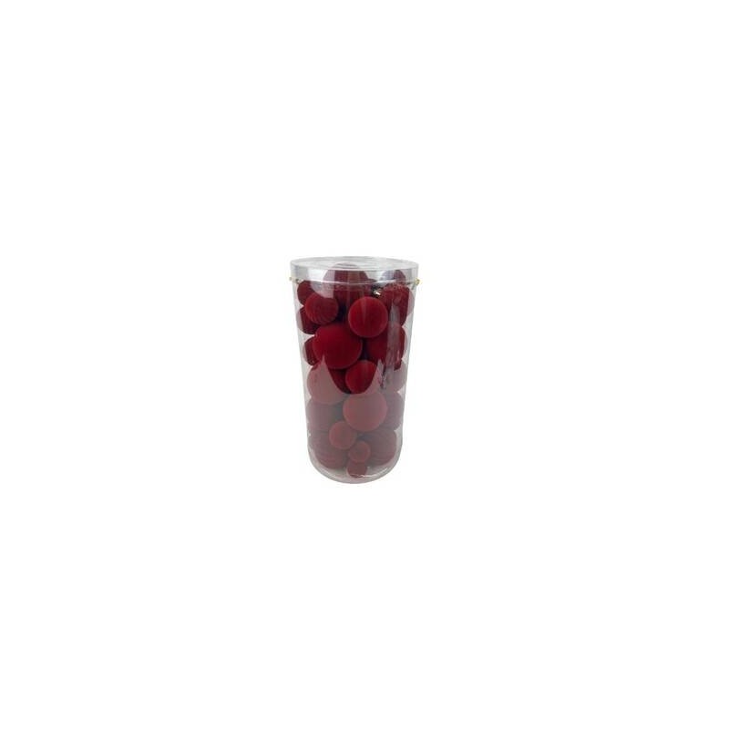 PALLINE VELLUTATE MISURE MISTE 50pz BORDEAUX