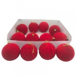 PALLINE EFFETTO VELLUTO ø10cm DESIGN ASS.TI 1pz