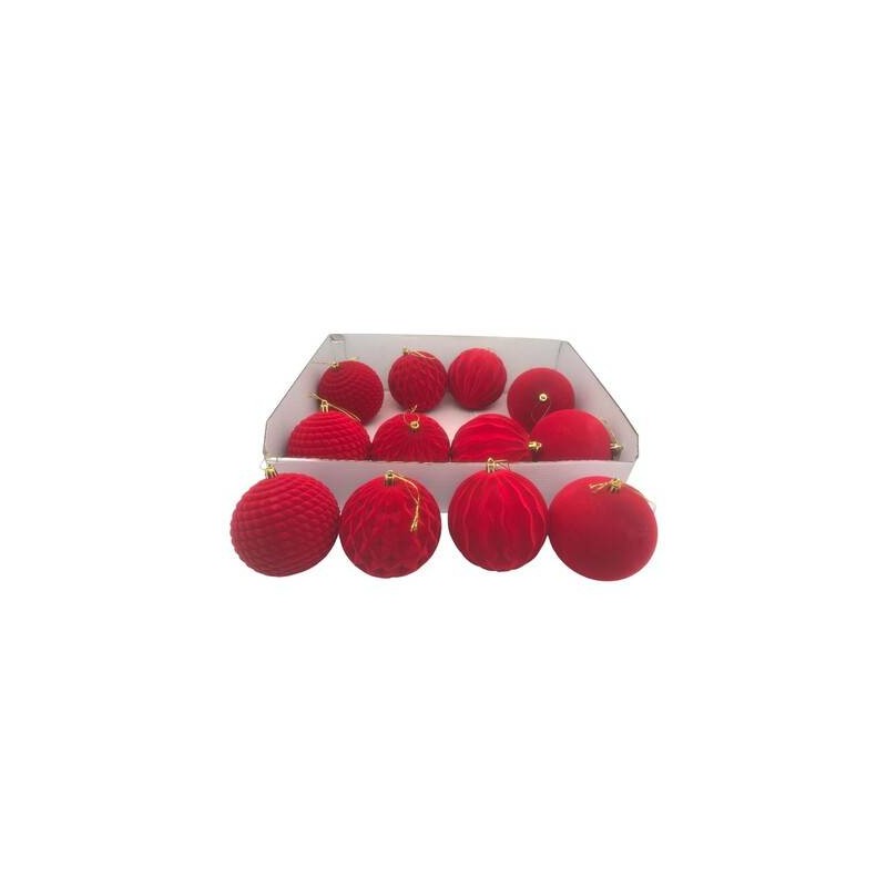 PALLINE EFFETTO VELLUTO ø10cm DESIGN ASS.TI 1pz