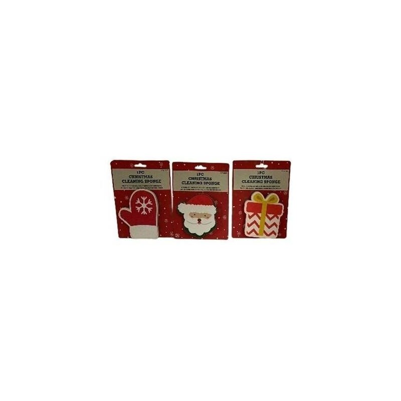 SPUGNA DA CUCINA NATALIZIA 15x3x19,5cm ASS.TE 1pz