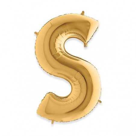 PALLONE MYLAR LETTERA S 102cm 40 GOLD