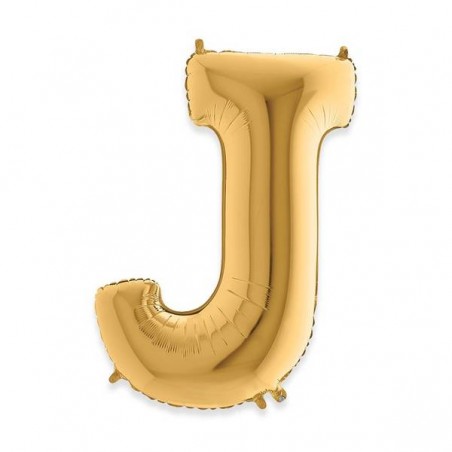 PALLONE MYLAR LETTERA J 102cm 40 GOLD