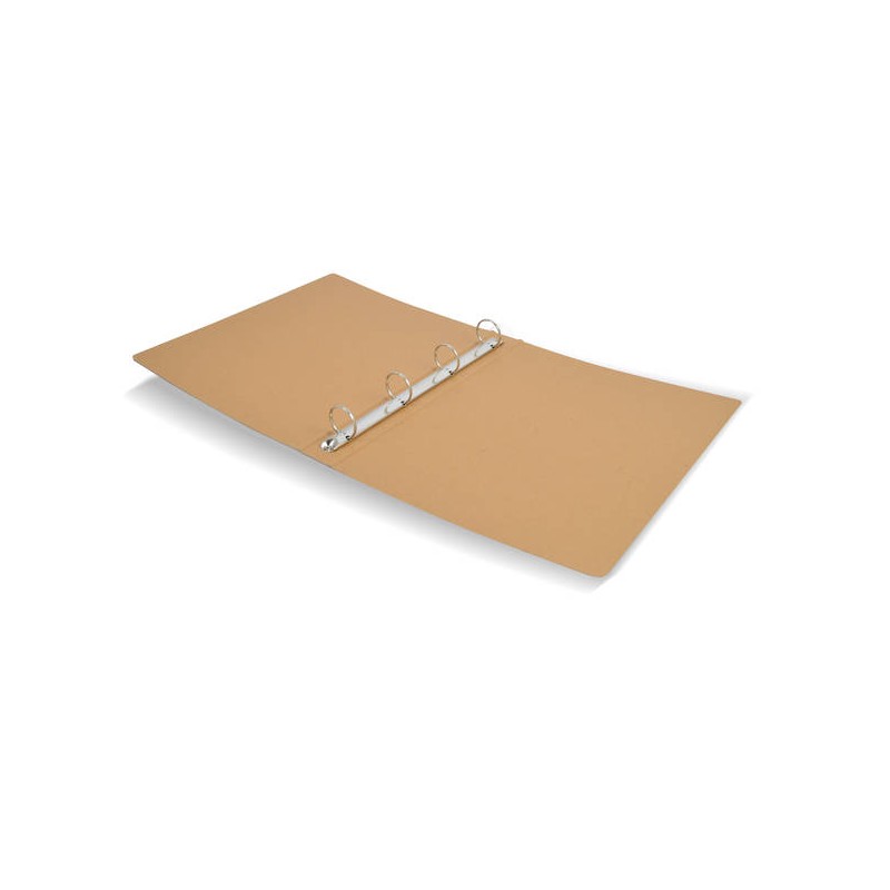 CARTELLA CARTONE A4 C/ANELLI ECO 26,5x32cm AVANA