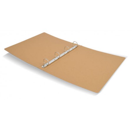 CARTELLA CARTONE A4 C/ANELLI ECO 26,5x32cm AVANA