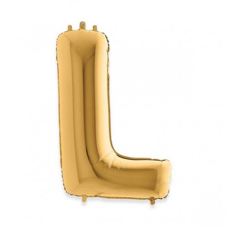 PALLONE MYLAR LETTERA L 102cm 40 GOLD
