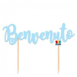 CAKE TOPPER ITALIC BENVENUTO 20x13cm