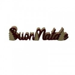 SCRITTA NATALIZIA IN LEGNO FLOCCATO 30x2,3x7cm