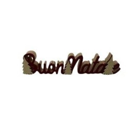 SCRITTA NATALIZIA IN LEGNO FLOCCATO 30x2,3x7cm