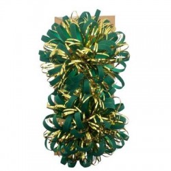 COCCARDA ROSETTA ø11cm VELLUTATA VERDE 2pz