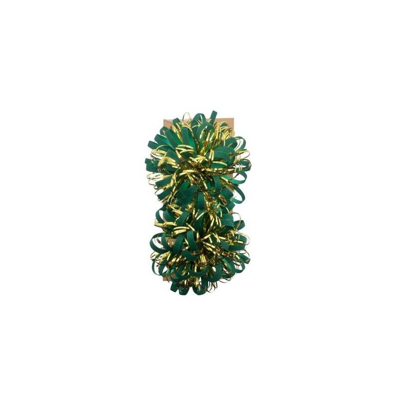 COCCARDA ROSETTA ø11cm VELLUTATA VERDE 2pz