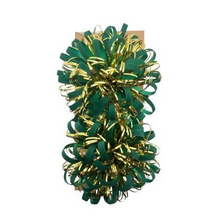 COCCARDA ROSETTA ø11cm VELLUTATA VERDE 2pz