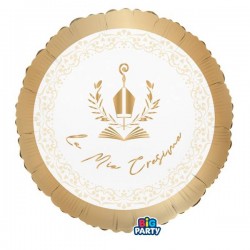 PALLONE MYLAR TONDO 45cm CRESIMA ELEGANT