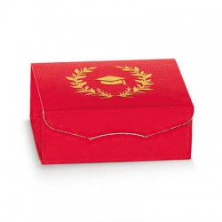 SCATOLA GIFT 7x7x3cm ST.CALDO ALLORO ROSSO 10pz