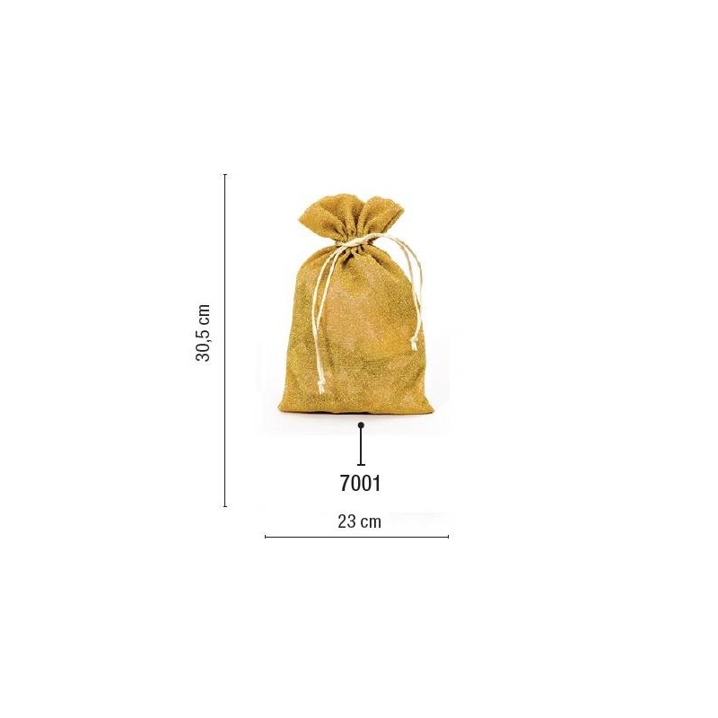 SACCHETTO ORGANZA PUDDING BAGS 23x30,5cm 7001-ORO 5pz