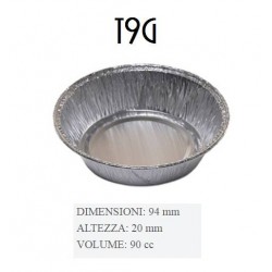 TEGLIA MONOPORZIONE TORTINA BASSA T9G 10pz