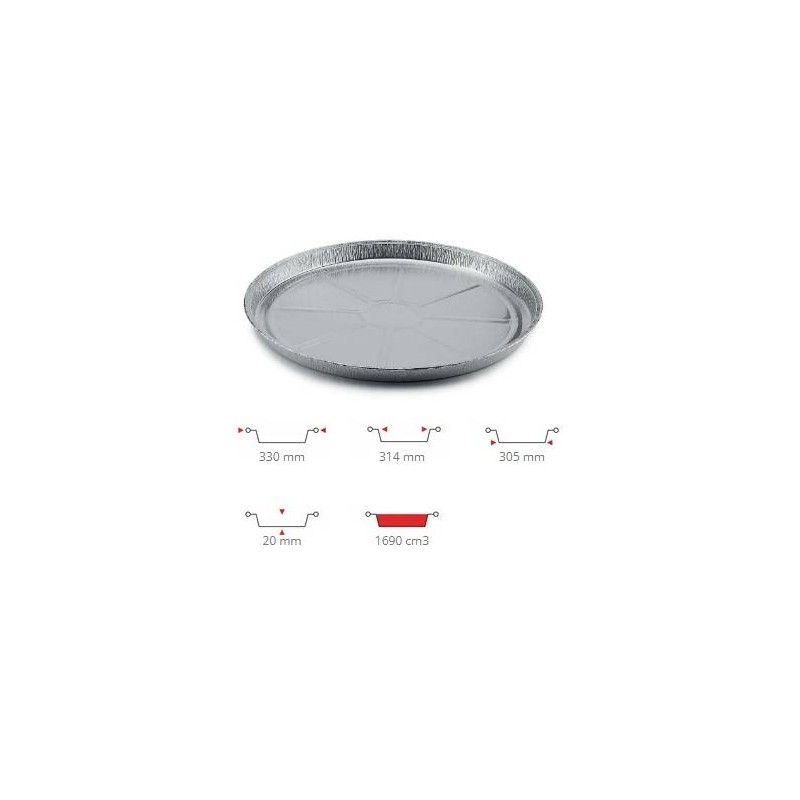 TEGLIA ALLUMINIO TONDA C14G 50PZ CONTITAL