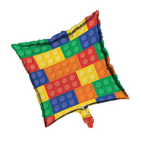 PALLONE MYLAR QUADRATO LEGO BLOCK PARTY 45cm