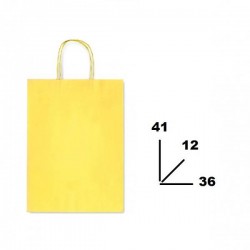 BORSA CARTA COLOR MIS.36+12x41cm GIALLO 757