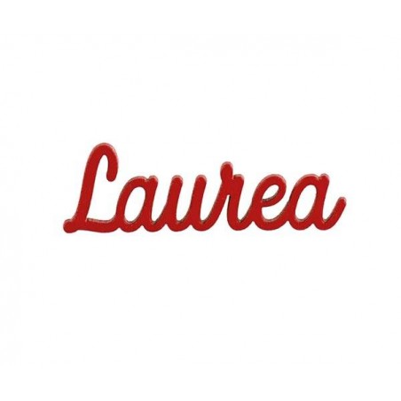 SCRITTA DECO LAUREA ROSSO 5cm 12pz
