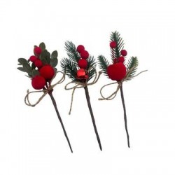 PICKS BACCHE FLOCCATE 7x3x19cm ROSSE 1pz