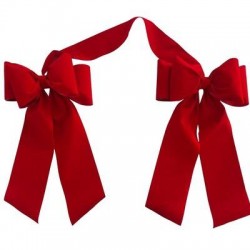 FIOCCO DIETROPORTA DOPPIO LATO 33x62cm VELLUTO ROSSO