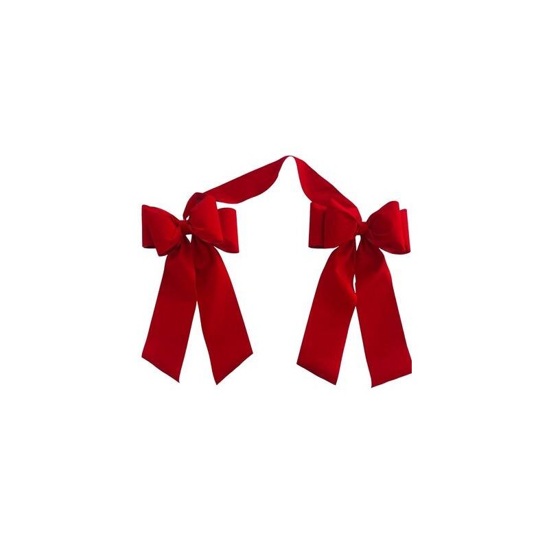 FIOCCO DIETROPORTA DOPPIO LATO 33x62cm VELLUTO ROSSO