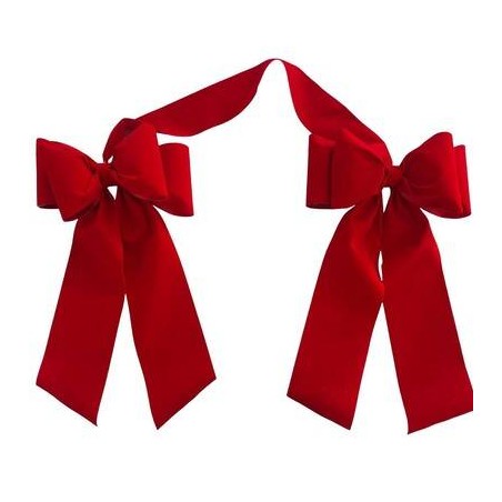 FIOCCO DIETROPORTA DOPPIO LATO 33x62cm VELLUTO ROSSO