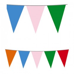 FESTONE BANDIERINA PVC MULTICOLOR H.25cm 10mt